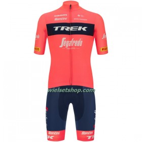 Fietskleding (Fietsshirt + Korte Koersbroek) 2023 Trek-Segafredo - Roze